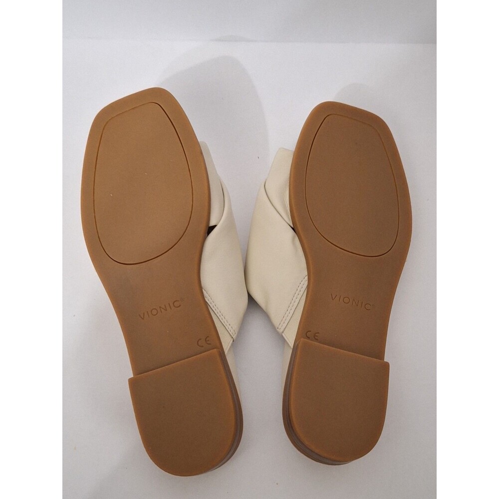 Vionic Women's Poppy Milamar Slide Sandals Sized 7.5 Leather Slip-On Summer NWOB - Picture 7 of 8